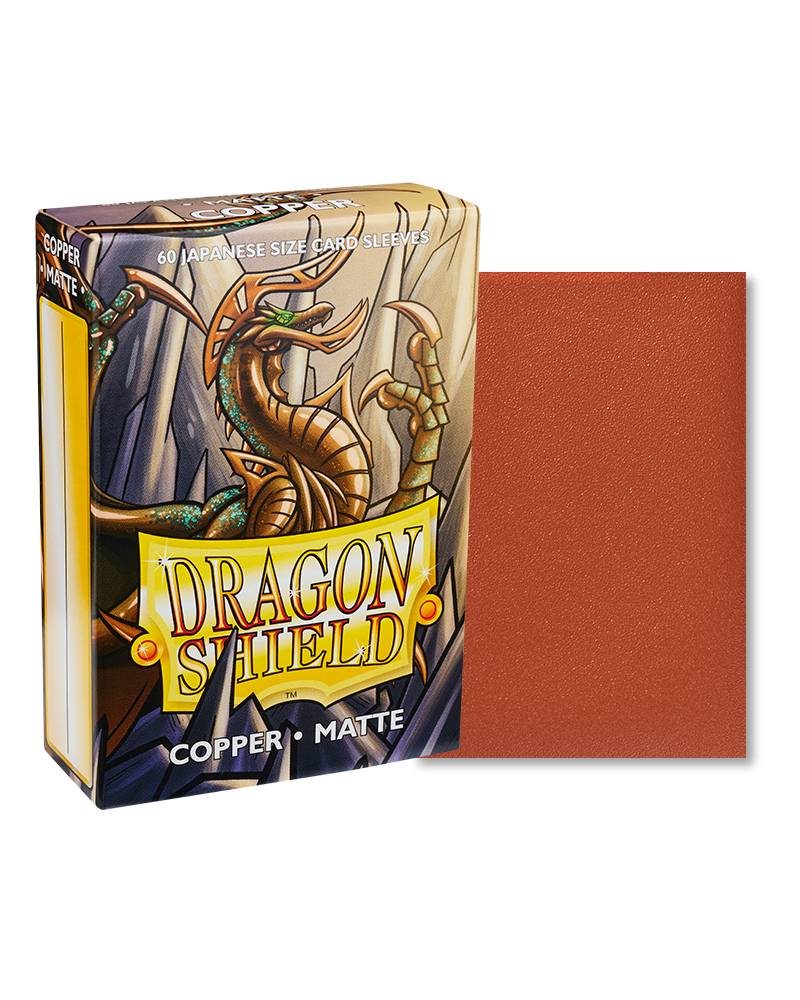 Dragon Shield Copper Matte 60 Japanese Size Sleeves Heroes and Games Dragon Shield Copper Matte 60 Japanese Size Sleeves Heroes and Games