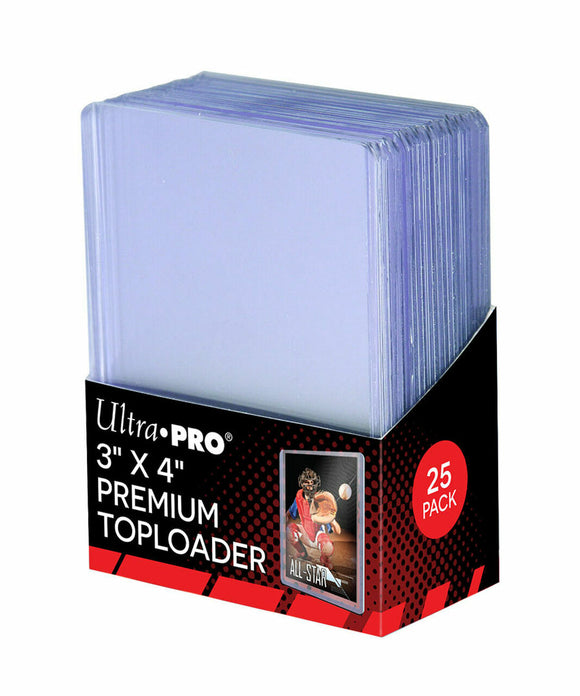 Ultra Pro 3” x 4” Premium Toploader 25 Pack