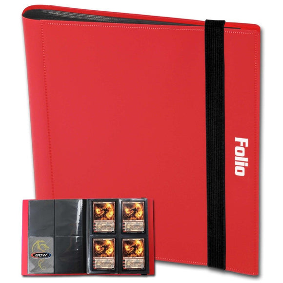 BCW Folio 4-Pocket Album Binder - Red