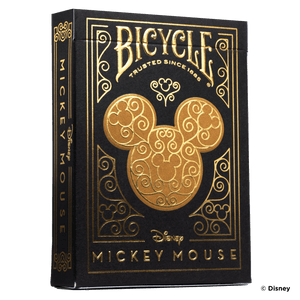 Disney Mickey Mouse inspired Black and Gold Playing Cards by Bicycle