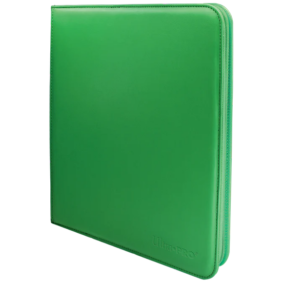 Vivid 12 Pocket Zippered Pro Binder Green