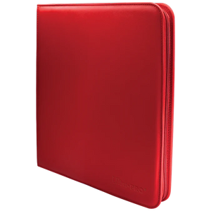 Vivid 12 Pocket Zippered Pro Binder Red