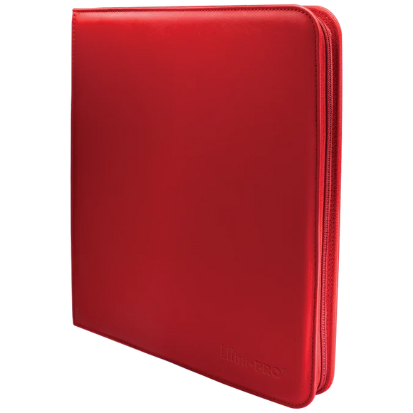 Vivid 12 Pocket Zippered Pro Binder Red