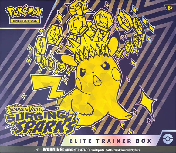 Pokémon: Surging Sparks Elite Trainer Box SV08 - Releases November 8th, 2024!