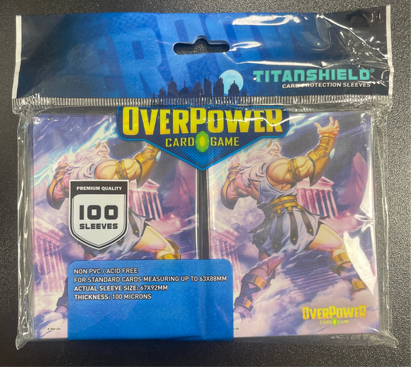 Overpower 100 Count Titan Card Sleeves: Zeus