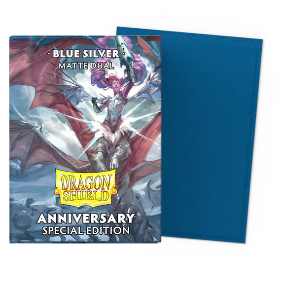 Dragon Shield Dual Matte Sleeves 100 CT Blue Silver