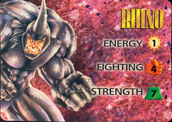 Marvel Overpower Rhino Original 3 Icon Hero