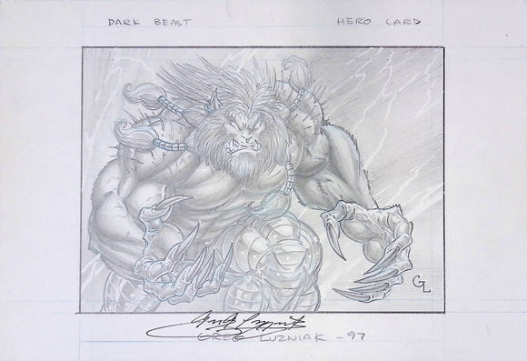 Overpower Original Artwork Marvel Dark Beast Character Card!