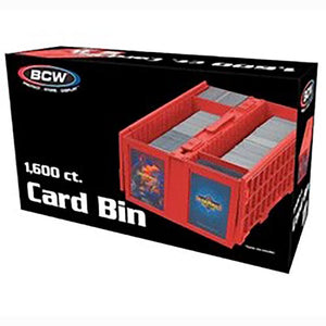 BCW SUPPLIES: 1600-CT CARD BIN RED
