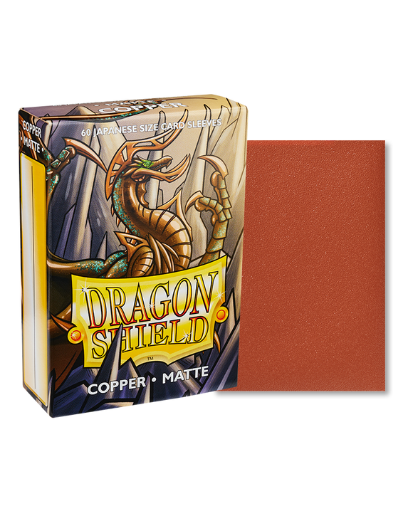 Dragon Shield Copper Matte 60 Japanese Size Sleeves Heroes and Games Dragon Shield Copper Matte 60 Japanese Size Sleeves Heroes and Games