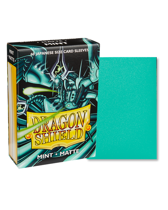 japanese size card sleeves dragon shield Dragon Shield Mint Matte 60 Japanese Size Sleeves – Heroes and Games