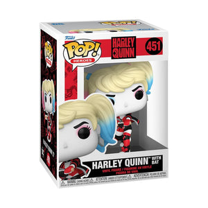 Pop Heroes DC Harley Quinn with Bat Vinyl Figure