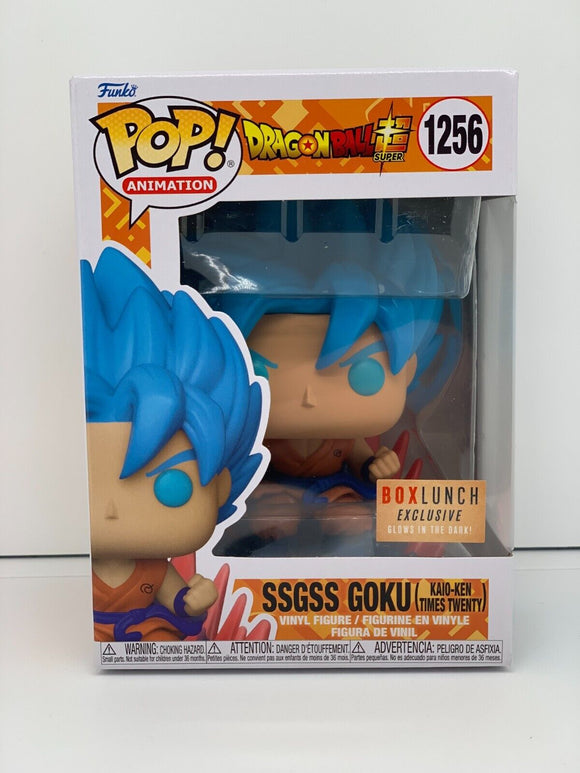 Dragon Ball Super SSGSS Goku (Kaio-Ken Times Twenty) Funko Pop Box Lunch Exclusive Vinyl Figure!