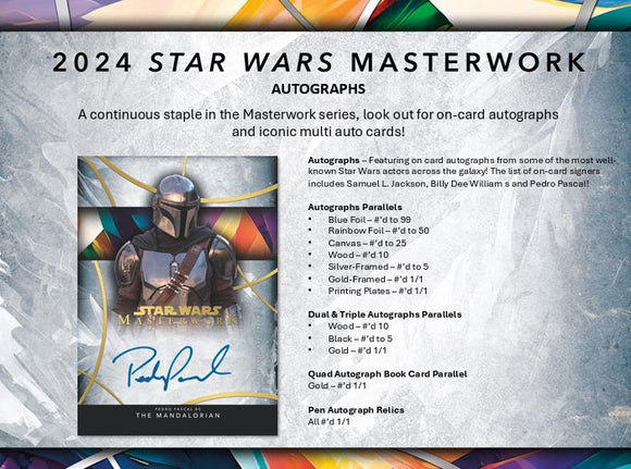 Topps Star Wars Masterwork Hobby Box Releases April 16, 2025