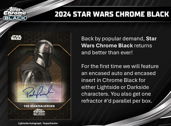 Topps Star Wars Chrome Black Hobby Box