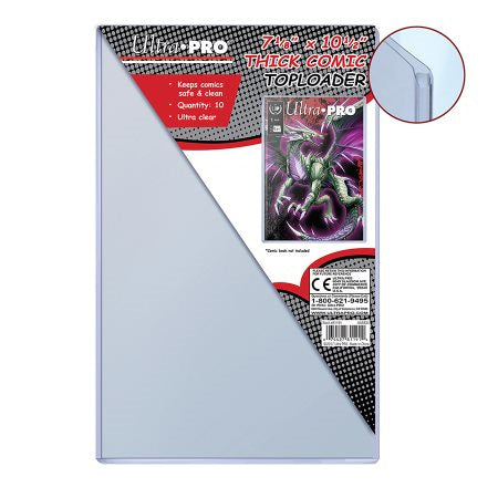 Ultra Pro 7 1/8 x 10 1/2 Thick Comic Toploader 10 Pack