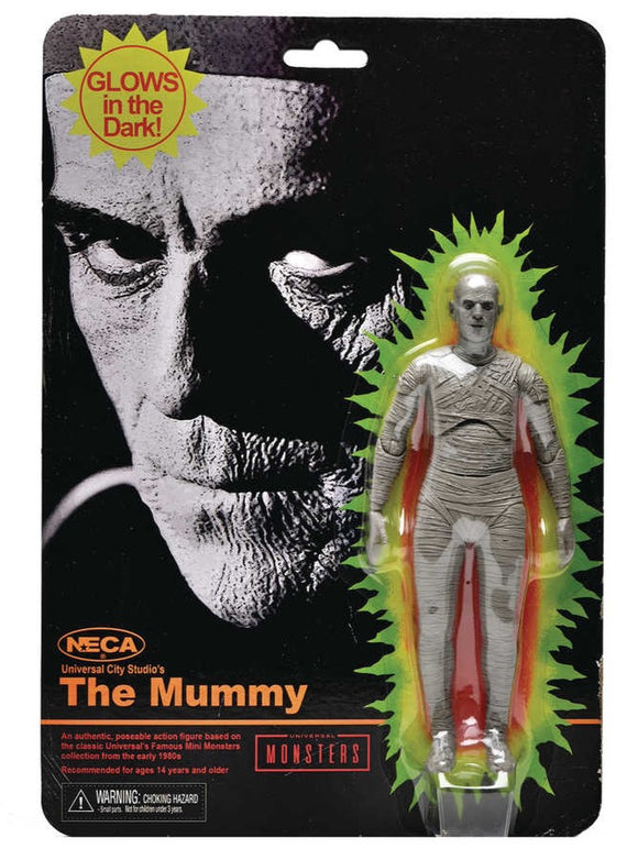 The Mummy Universal Monsters Retro Glow In The Dark 7in Action Figure