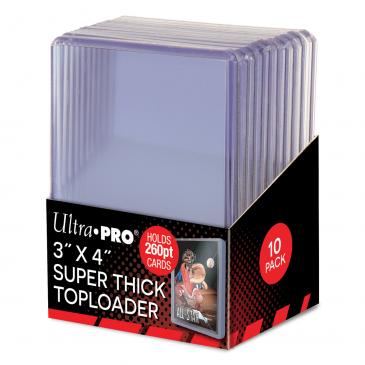 Ultra Pro 3” x 4” Super Thick Toploader 10 Pack (260 Point)