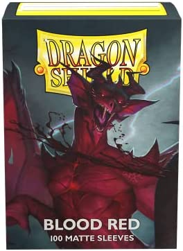 Dragon Shield Blood Red Matte 100 Standard Size Sleeves