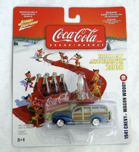 1/64 JOHNNY LIGHTNING COCA-COLA 2005 HOLIDAY AUTOMENTS 1941 CHEVY WAGON WOODY
