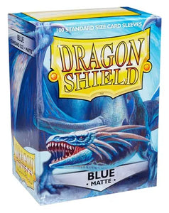 Dragon Shield Blue Matte 100 Standard Size Sleeves