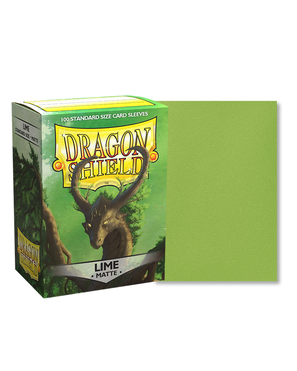 Dragon Shield Lime Matte 100 Standard Size Card Sleeves