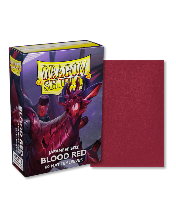 Dragon Shield Blood Red Matte 60 Japanese Size Sleeves