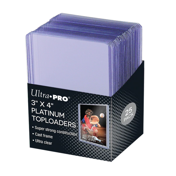 Ultra Pro 3” x 4” Platinum Toploader 25 Pack