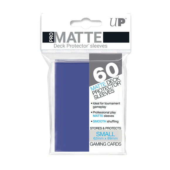 Matte Deck Protector Sleeves Small Blue 60 Ct