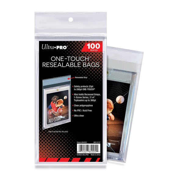 Ultra Pro 100 One-Touch Resealable Bags