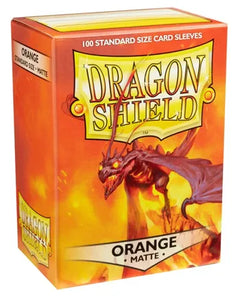 Dragon Shield Orange Matte 100 Standard Size Sleeves