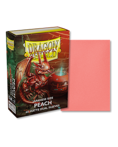 Dragon Shield Peach Matte 60 Japanese Size Dual Sleeves