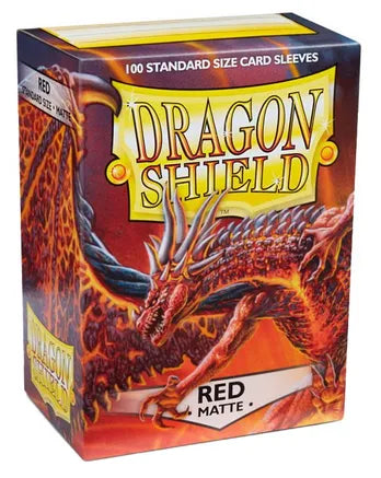 Dragon Shield Red Matte 100 Standard Size Sleeves