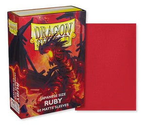 Dragon Shield Ruby Matte 60 Japanese Size Sleeves