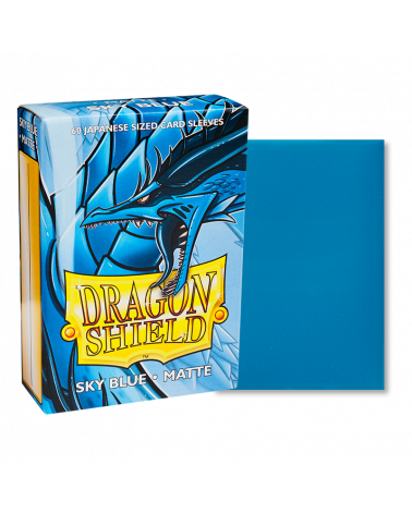 Dragon Shield Sky Blue Matte 60 Japanese Size Sleeves – Heroes and Dragon Shield Sky Blue Matte 60 Japanese Size Sleeves – Heroes and