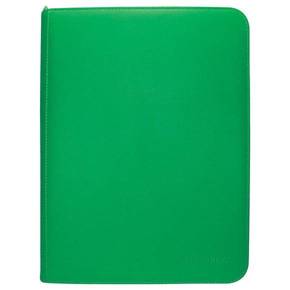Vivid 9 Pocket Zippered Pro Binder Green