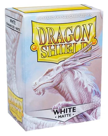 Dragon Shield White Matte 100 Standard Size Sleeves